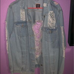 ripped / de-stressed jean jacket